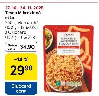 Rýže do mikrovlnné trouby Tesco