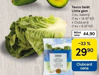 Salát little gem Tesco