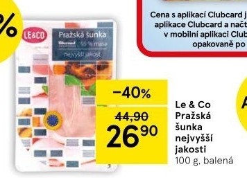 Šunka pražská nejvyšší jakosti LE&