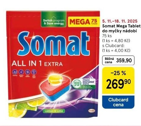 Somat Mega Tablety do myčky nádobí 75 ks