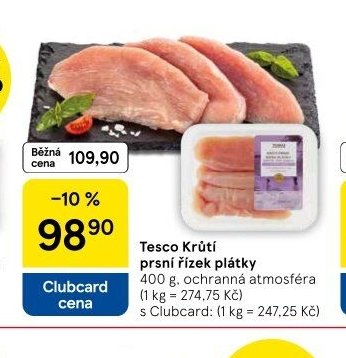 Tesco Krůtí prsní řízek plátky