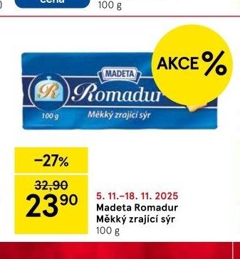 Madeta Romadur Měkký zrající sýr