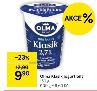 Bílý jogurt Klasik Olma