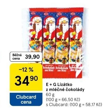 Čokoládové lízátko E + G