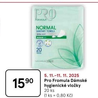 Dámské vložky Pro Formula Tesco