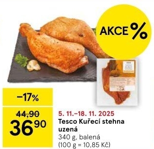 Kuřecí stehna uzená Tesco