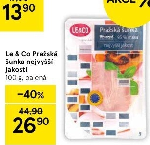 Šunka pražská nejvyšší jakosti LE&