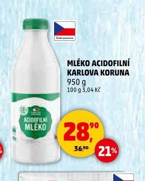 Mléko acidofilní Karlova Koruna 950 g