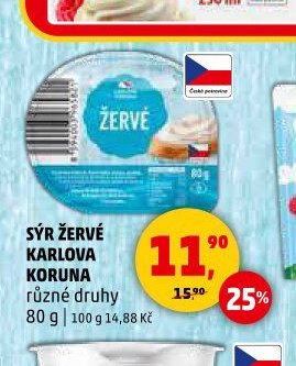 Sýr Žervé Karlova Koruna různé druhy 80 g