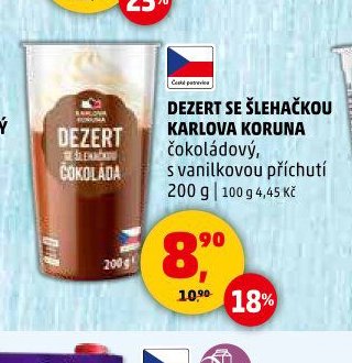 Dezert se šlehačkou Karlova Koruna 200 g