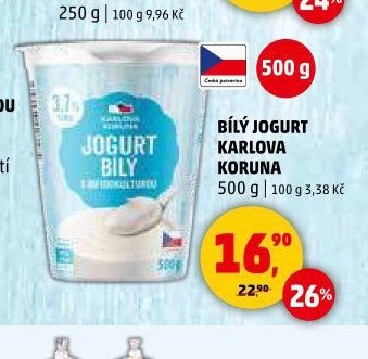 Bílý jogurt Karlova Koruna 500 g