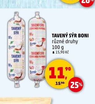 Tavený sýr Boni různé druhy 100 g