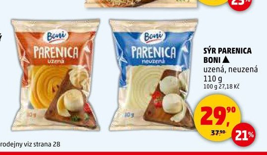 Sýr Parenica Boni uzená, neuzená 110 g