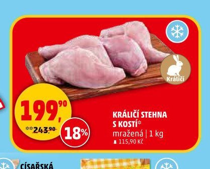 KRÁLIČÍ STEHNA S KOSTÍ mražená
