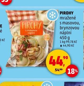 PIROHY mražené s masovou, brynzovou náplní