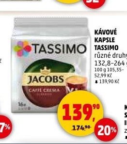 Kávové kapsle Tassimo různé druhy