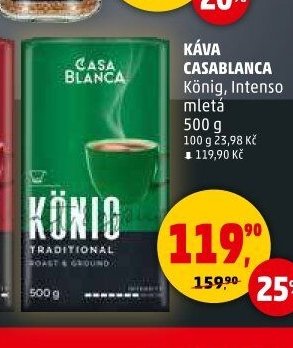 Káva Casablanca König mletá 500 g