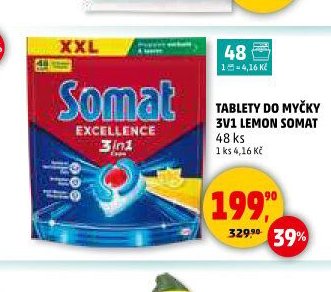 TABLETY DO MYČKY 3V1 LEMON SOMAT