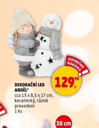 DEKORAČNÍ LED ANDĚL