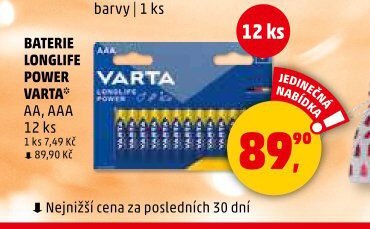 BATERIE LONGLIFE POWER VARTA