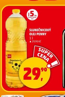 SLUNEČNICOVÝ OLEJ PENNY - Penny Market akcniletaky.com