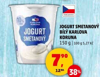 Bílý jogurt smetanový Karlova Koruna