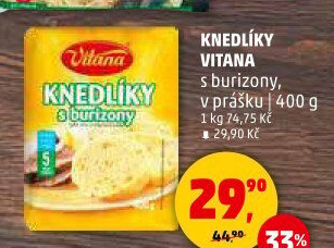 Knedlíky v prášku s burizony Vitana