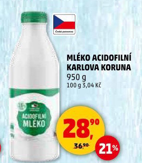 Mléko acidofilní Karlova Koruna