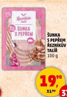 Šunka s pepřovým dekorem Řezníkův talíř