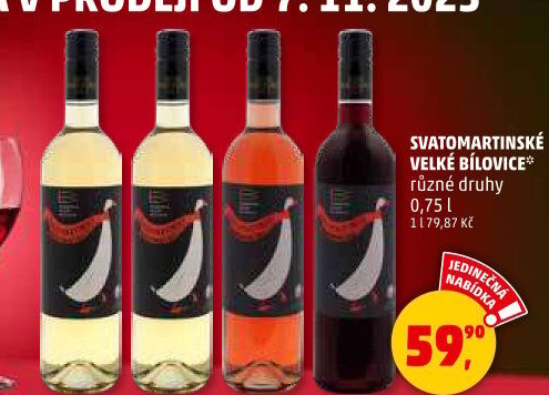 Vína Vinařství Velké Bílovice - svatomartinské