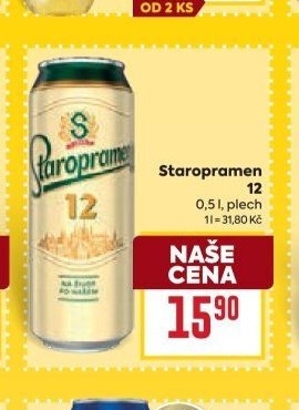 Staropramen 12 0,5 l, plech