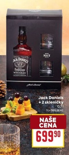 Jack Daniels + 2 skleničky