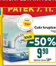 Cukr krupice Cukrovar Vrbátky