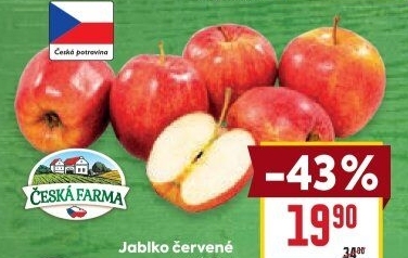 Jablka červená Česká Farma