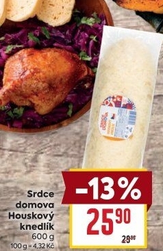 Knedlík houskový Srdce Domova