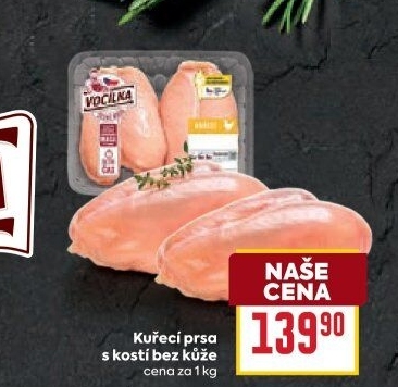 Kuřecí prsa s kostí Vocílka