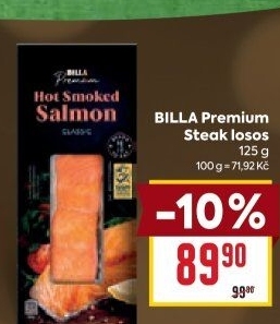 Losos uzený steak Billa Premium