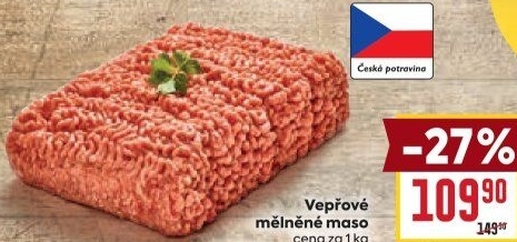 Maso mělněné vepřové