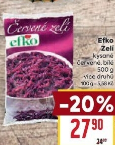 Zelí červené sterilované Efko