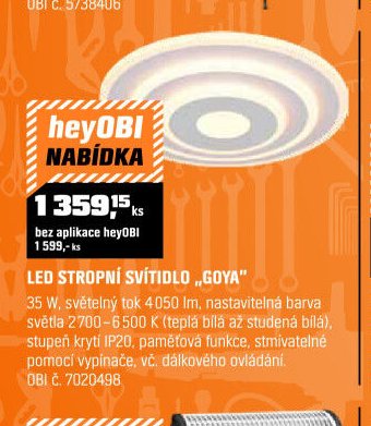 LED STROPNÍ SVÍTIDLO GOYA
