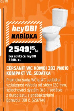 Cersanit WC kombi 393 PN010 kompakt vč. sedátka - OBI akcniletaky.com
