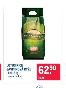 LOTUS RICE JASMÍNOVÁ RÝŽE