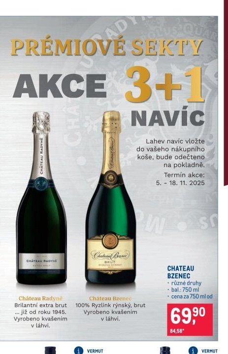 CHATEAU RADYNĚ BRUT / CHATEAU BZENEC