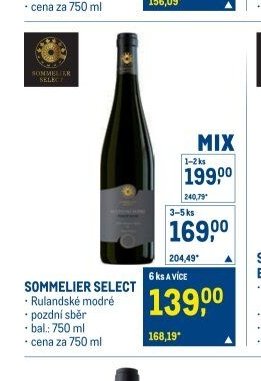 SOMMELIER SELECT Rulandské modré