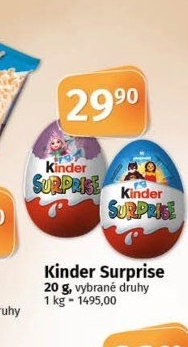 Čokoládové vajíčko s překvapením Kinder Surprise