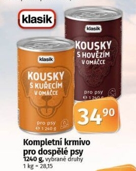 Konzerva pro psy Coop Klasik