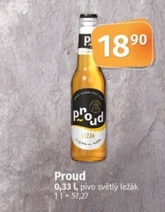 Pivo světlý ležák Proud