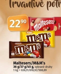 Pralinky čokoládové Maltesers