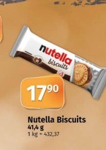 Sušenky Biscuits Nutella