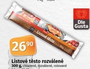 Těsto listové Dle Gusta